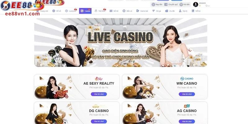 Những ưu điểm nổi trội của Casino EE88   